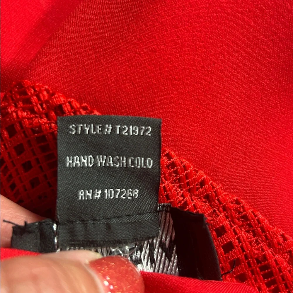 Gracia Vibrant Red Top with Cape Detail - Picture 9 of 9